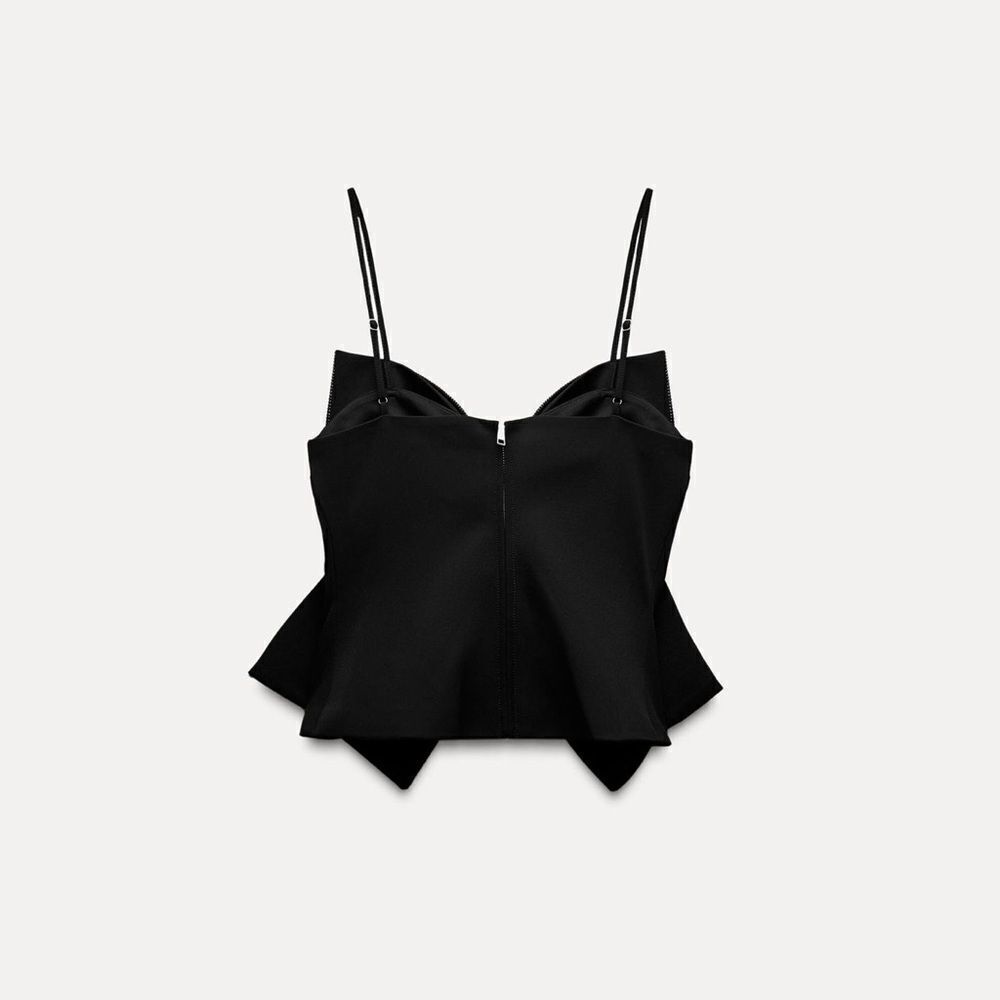 Zara Rhinestone bow crop top - Picture 6 of 8